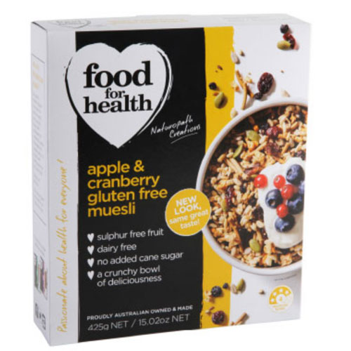 Apple & Cranberry Gluten Free Muesli Cornerstone Fine Foods